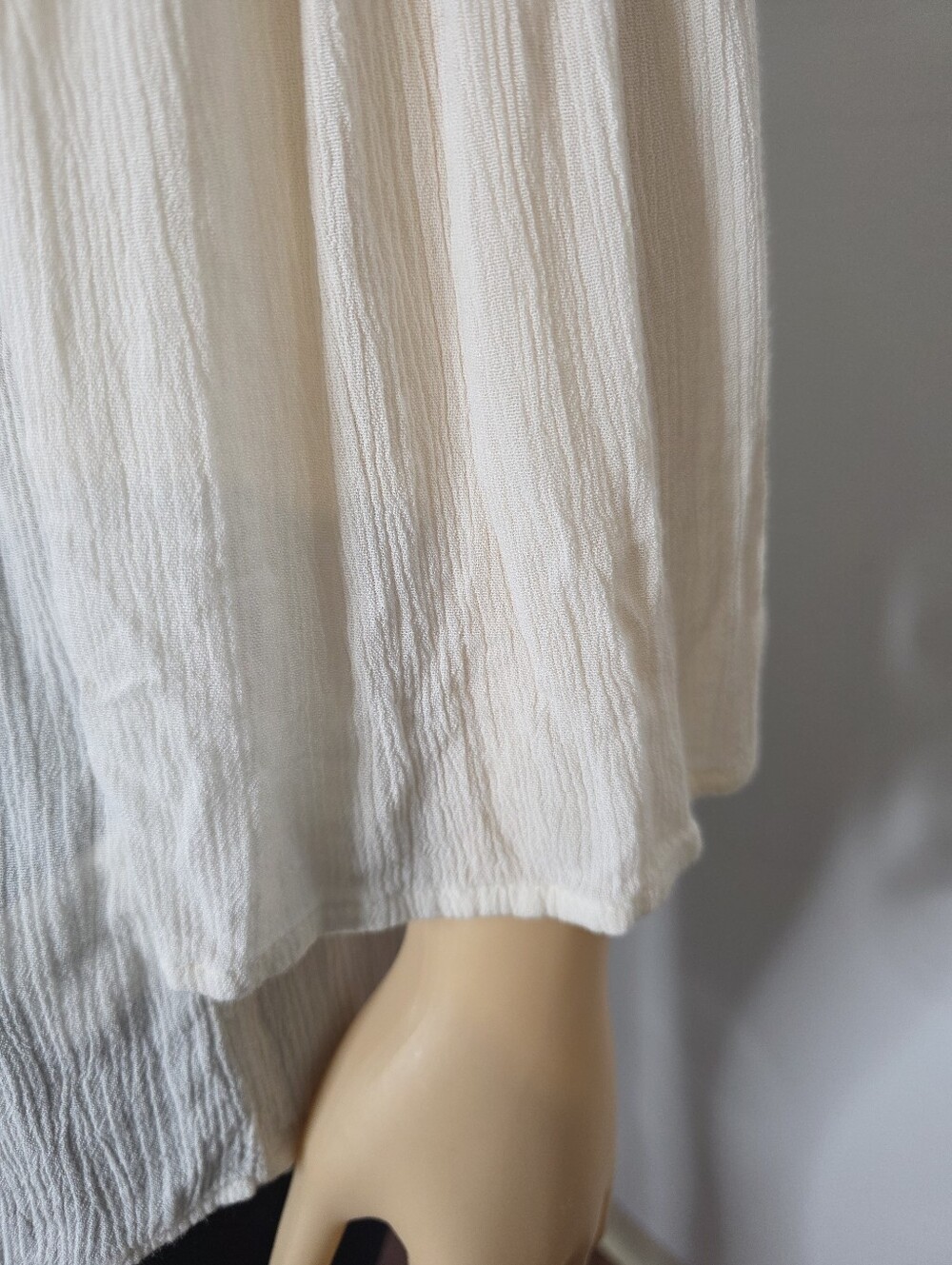 Style & Co. Cream Embroidered Peasant Blouse Size US/M - Picture 6 of 16
